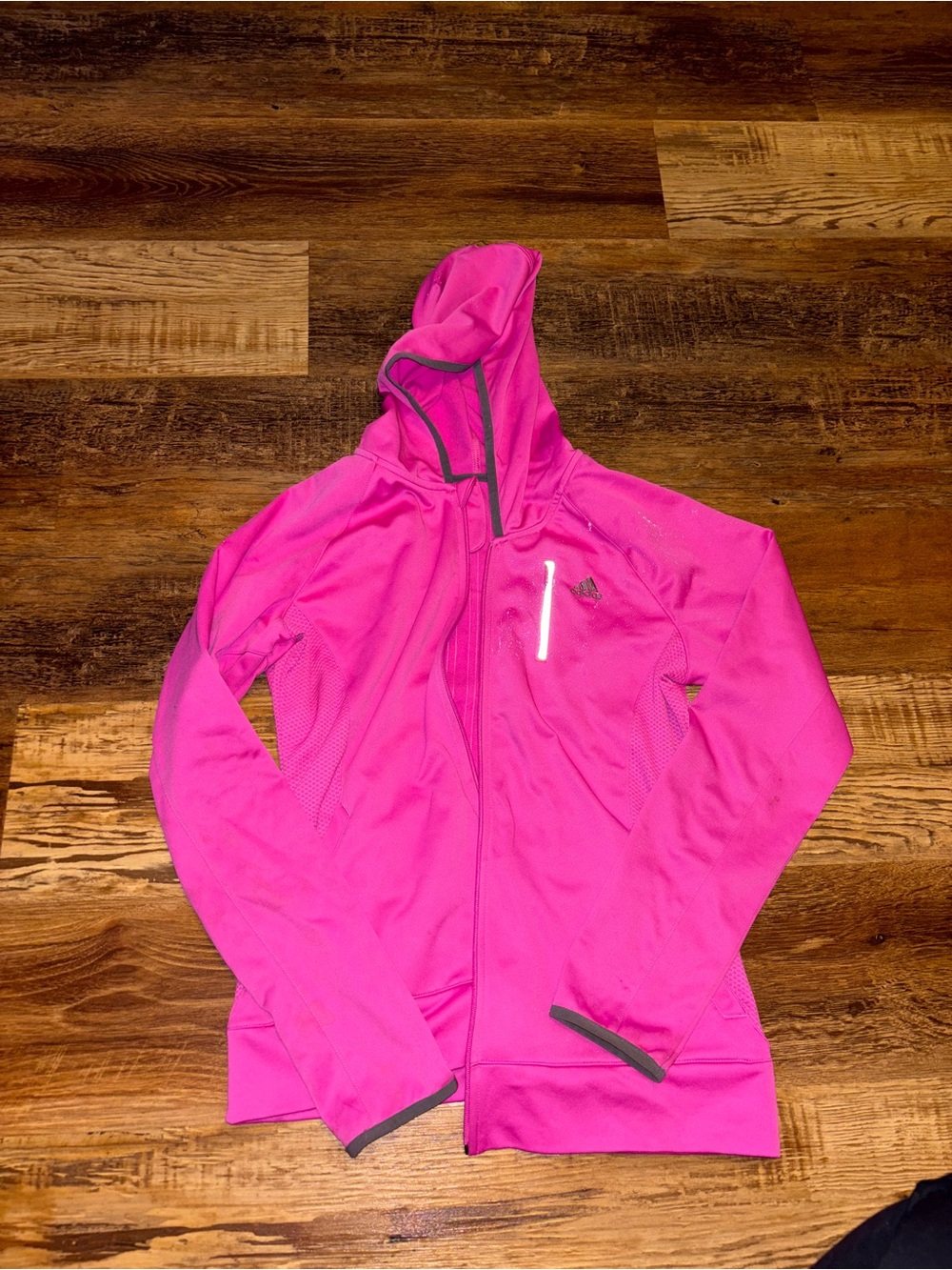 adidas Hot Pink Hooded Athletic Jacket